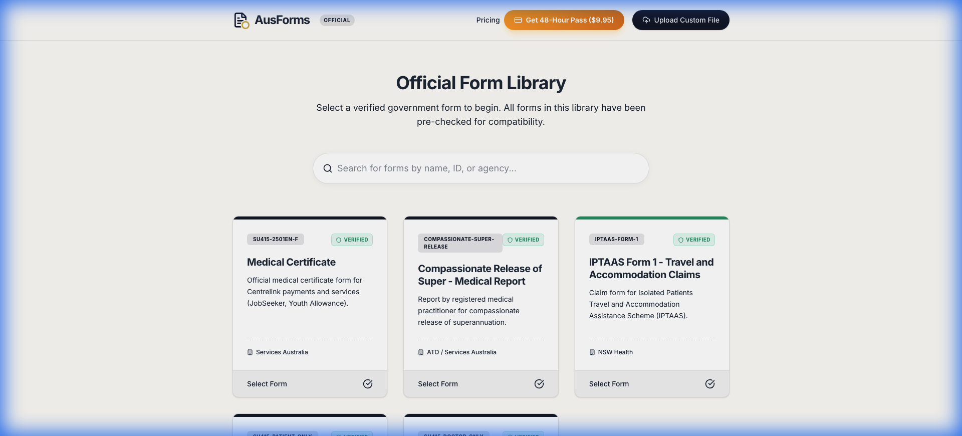 AusForms - Government Form Filler