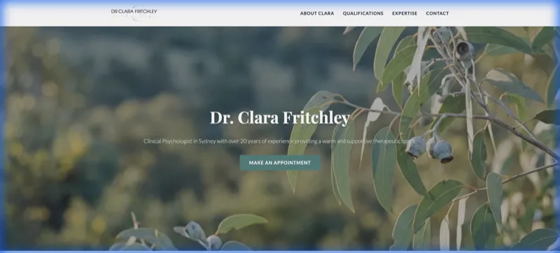 Dr. Clara Fritchley - Clinical Psychologist project screenshot