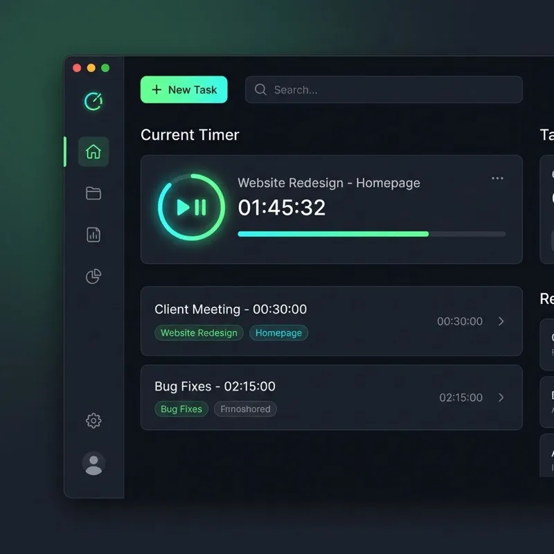 Greenshoots Time Tracker project screenshot